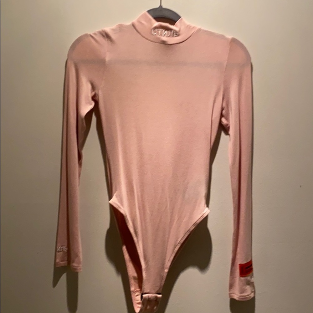 Pink long sleeve bodysuit